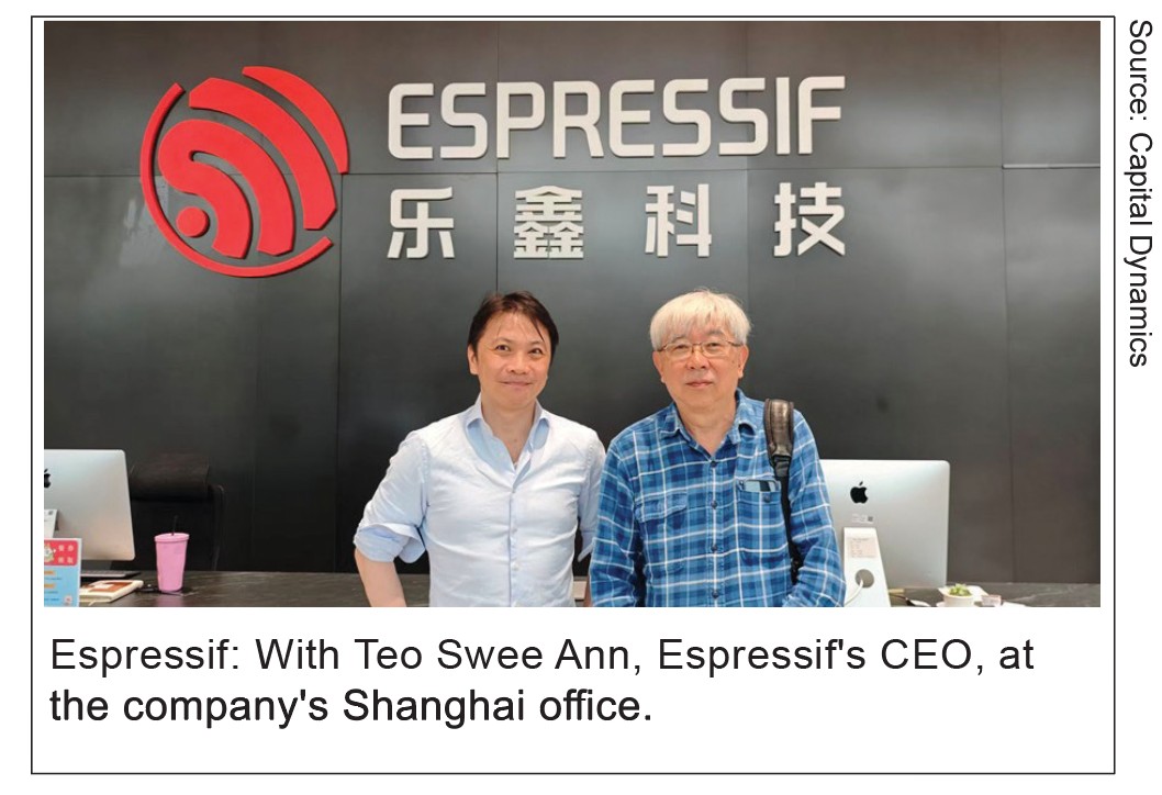Espressif: With Teo Swee Ann, Espressif's CEO, at the company's Shanghai office.